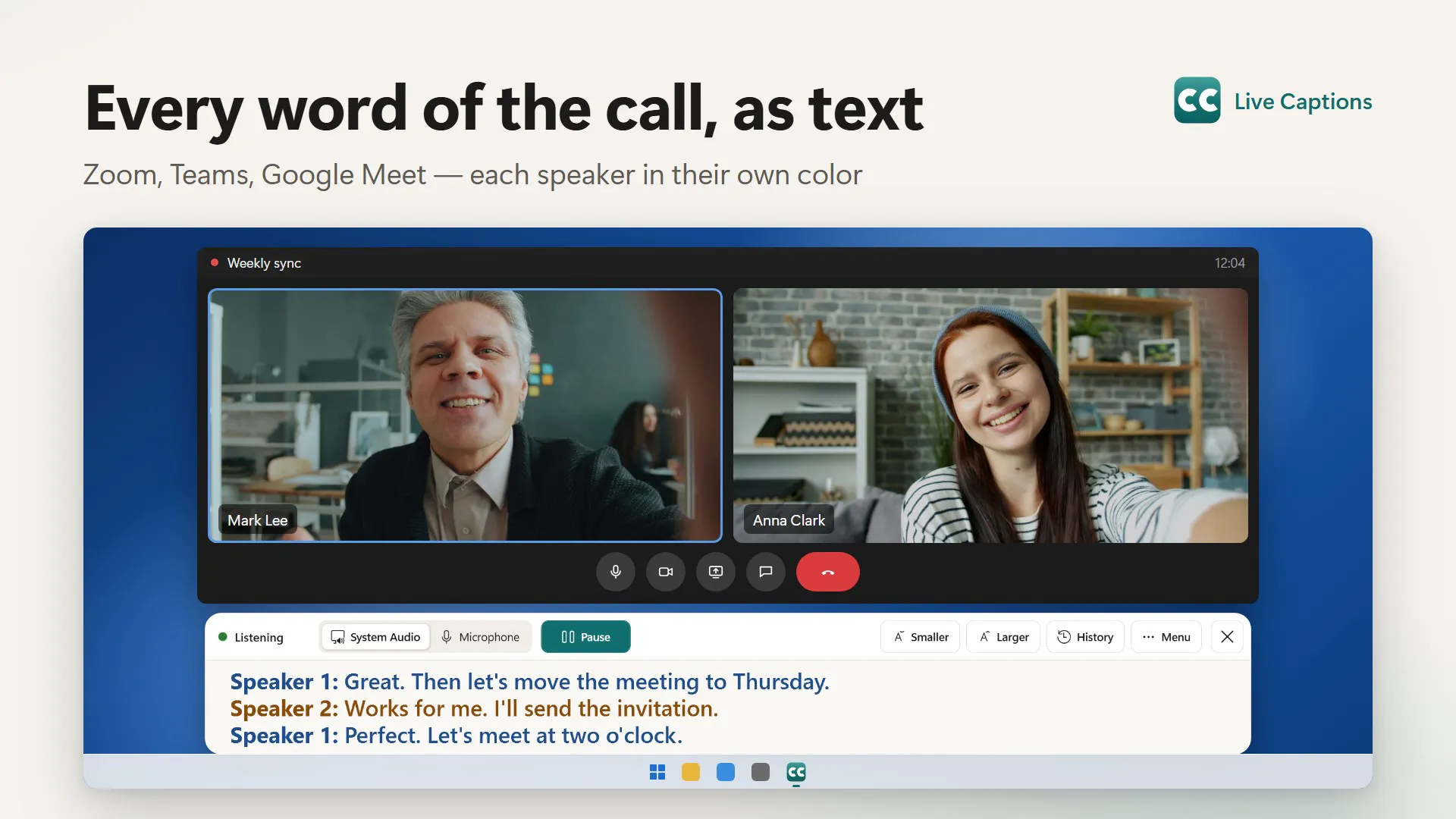 Live Captions & Transcribe gallery image