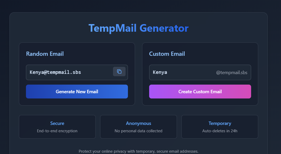 tempary mail gallery image