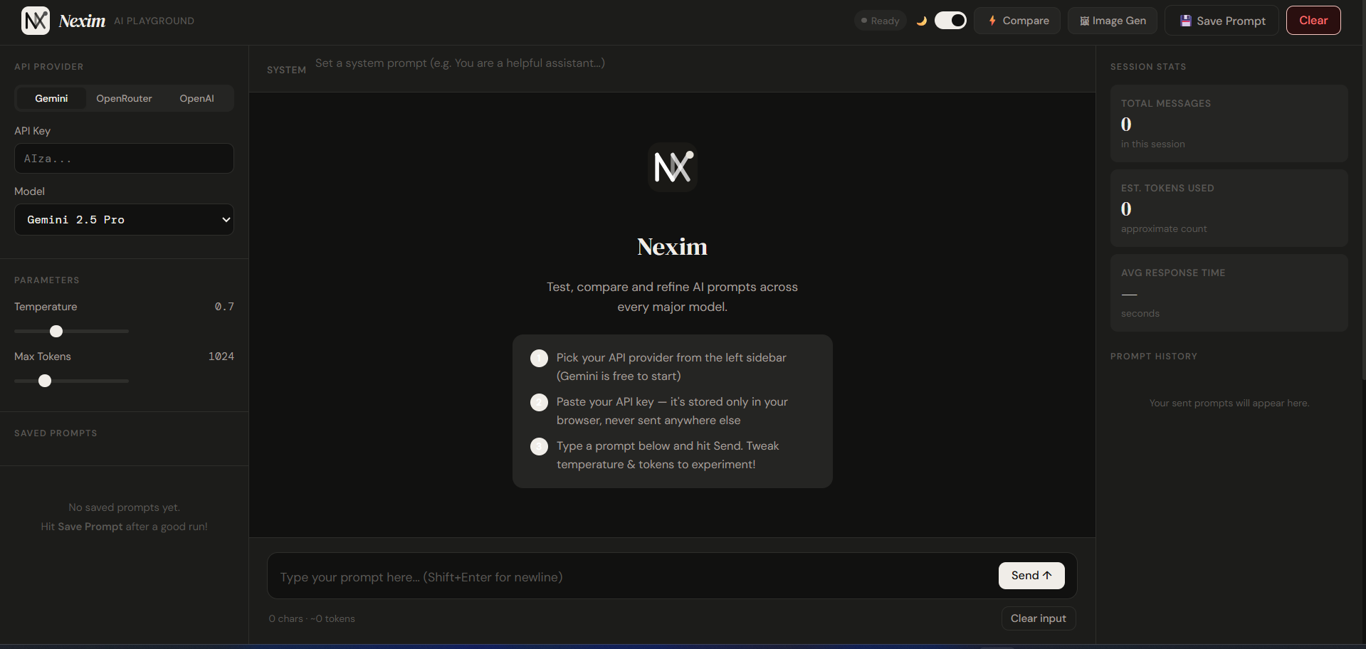 Nexim - AI Playground  gallery image