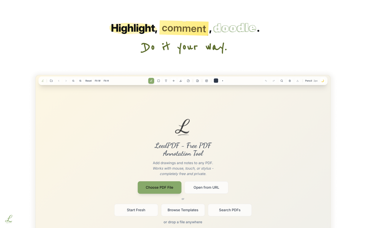 LeedPDF for Mac - Main screenshot showing features and interface
