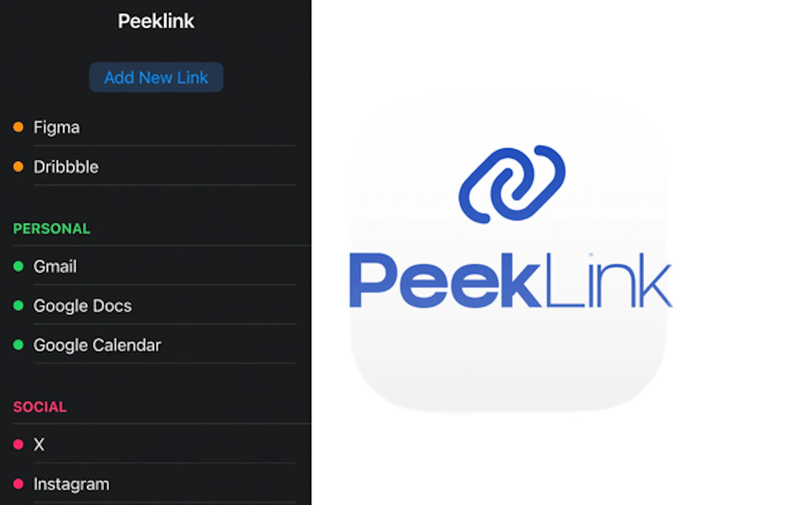 Peeklink screenshot 1