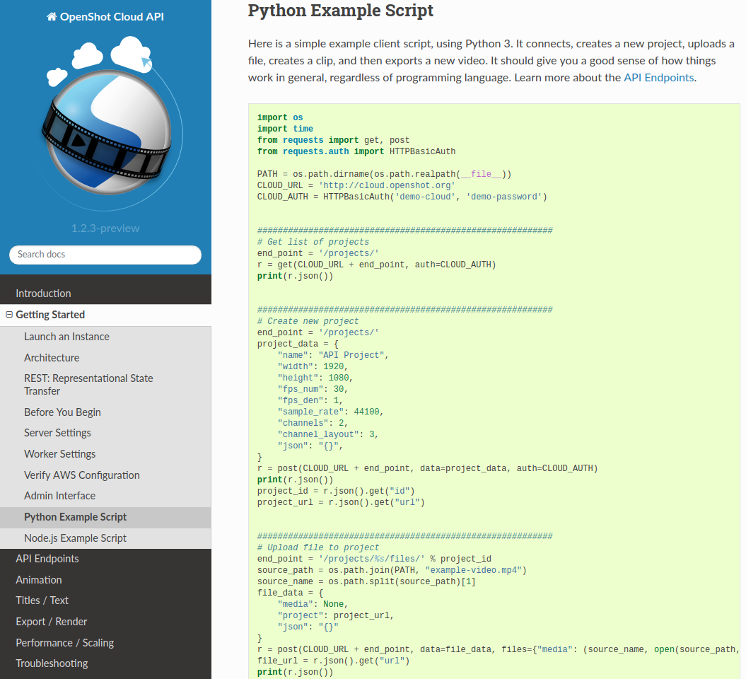OpenShot Video Cloud API gallery image