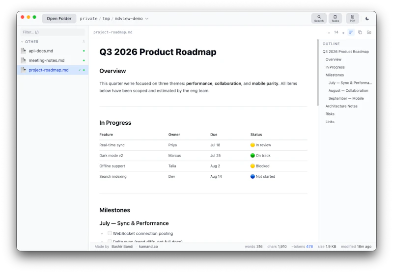 MD View screenshot 2