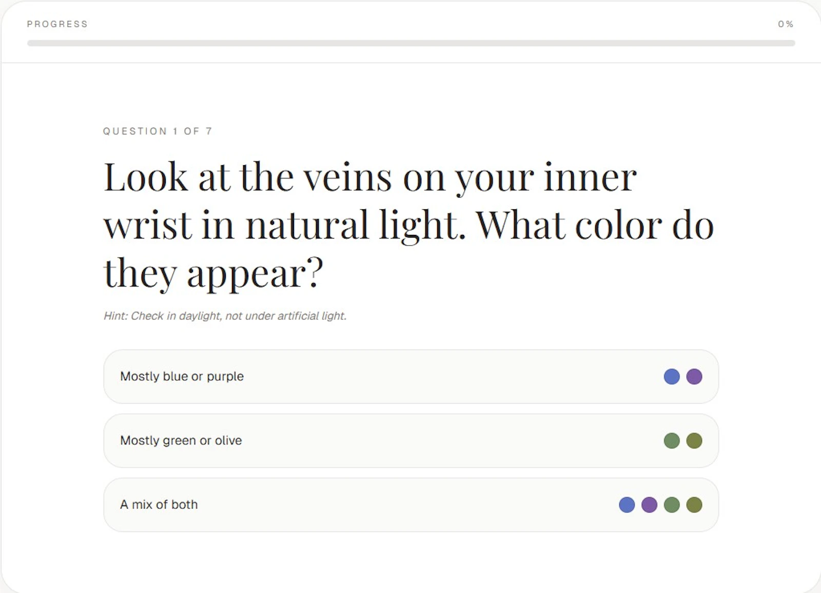 Willow & Thread Color Analysis Quiz screenshot 2