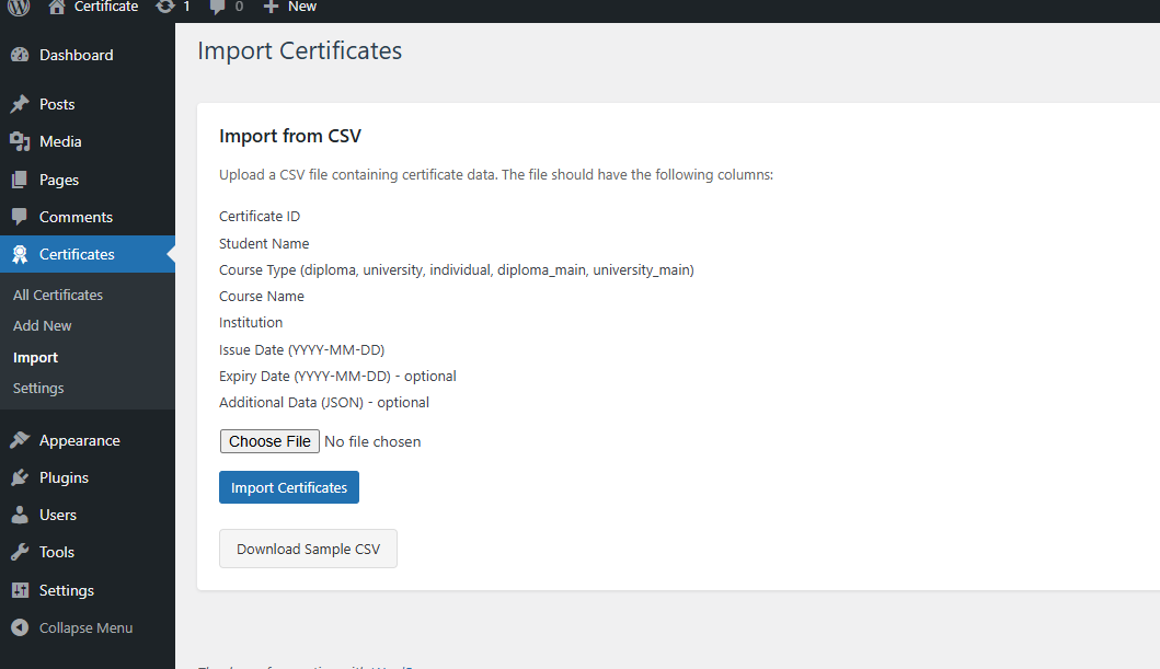 Certificaatverificatie - Certificaatverificatie voor WordPress media 4