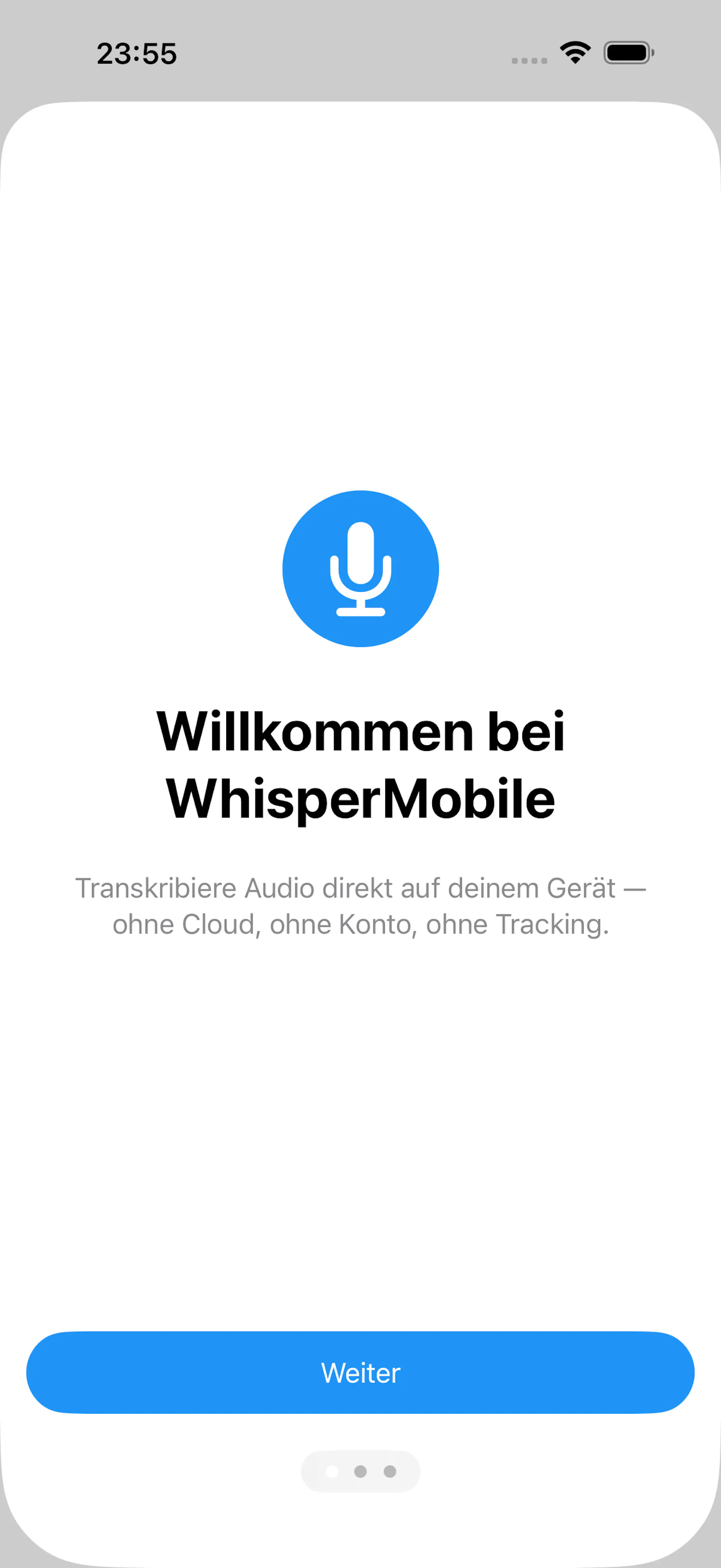 WhisperMobile screenshot 1