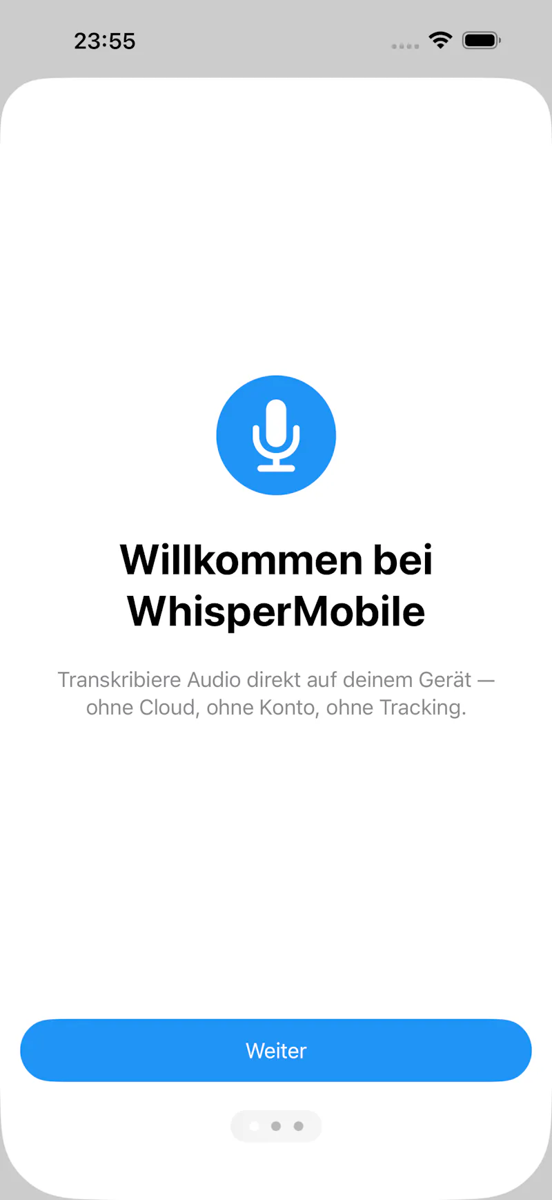 WhisperMobile screenshot 1