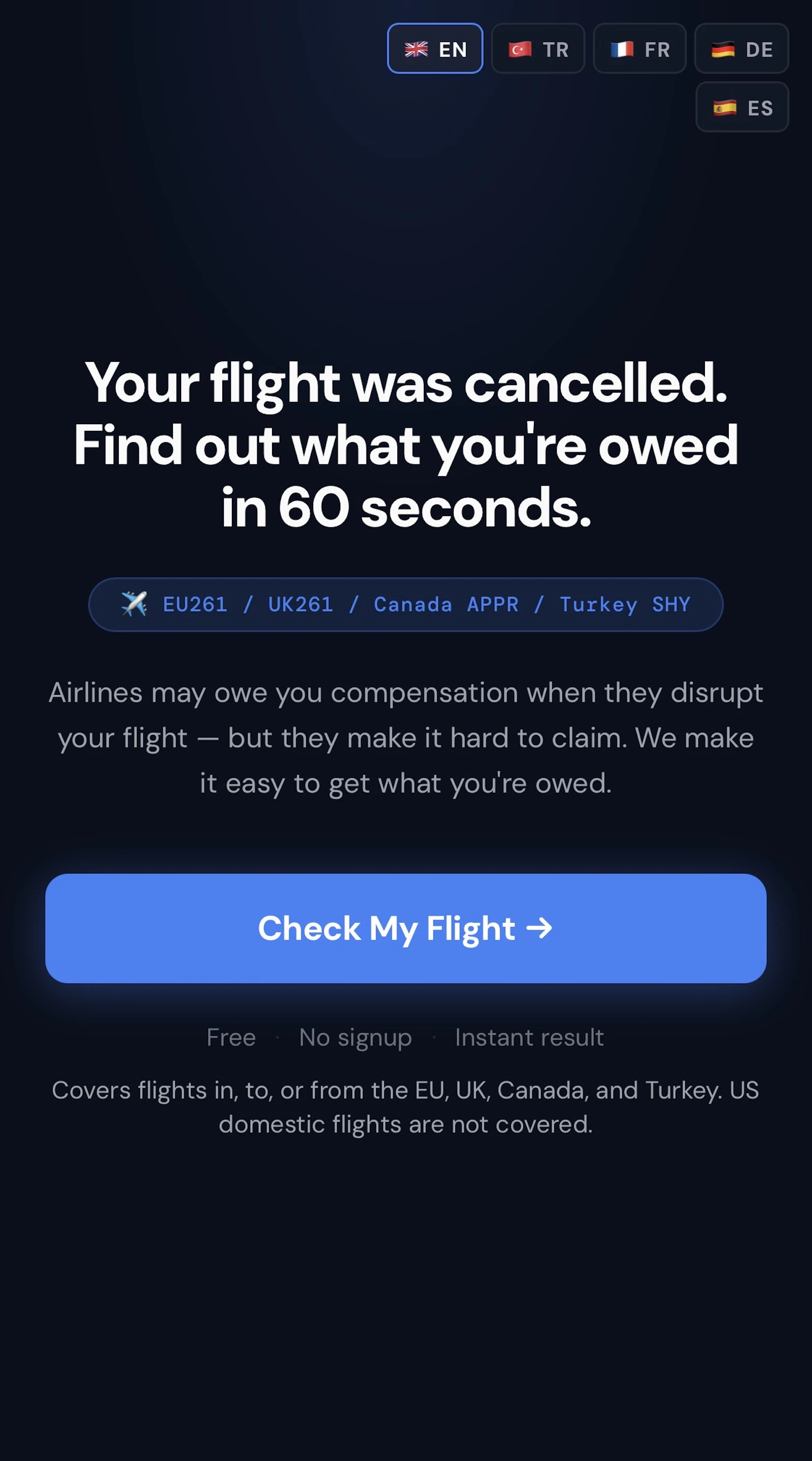 FlightComp screenshot 1