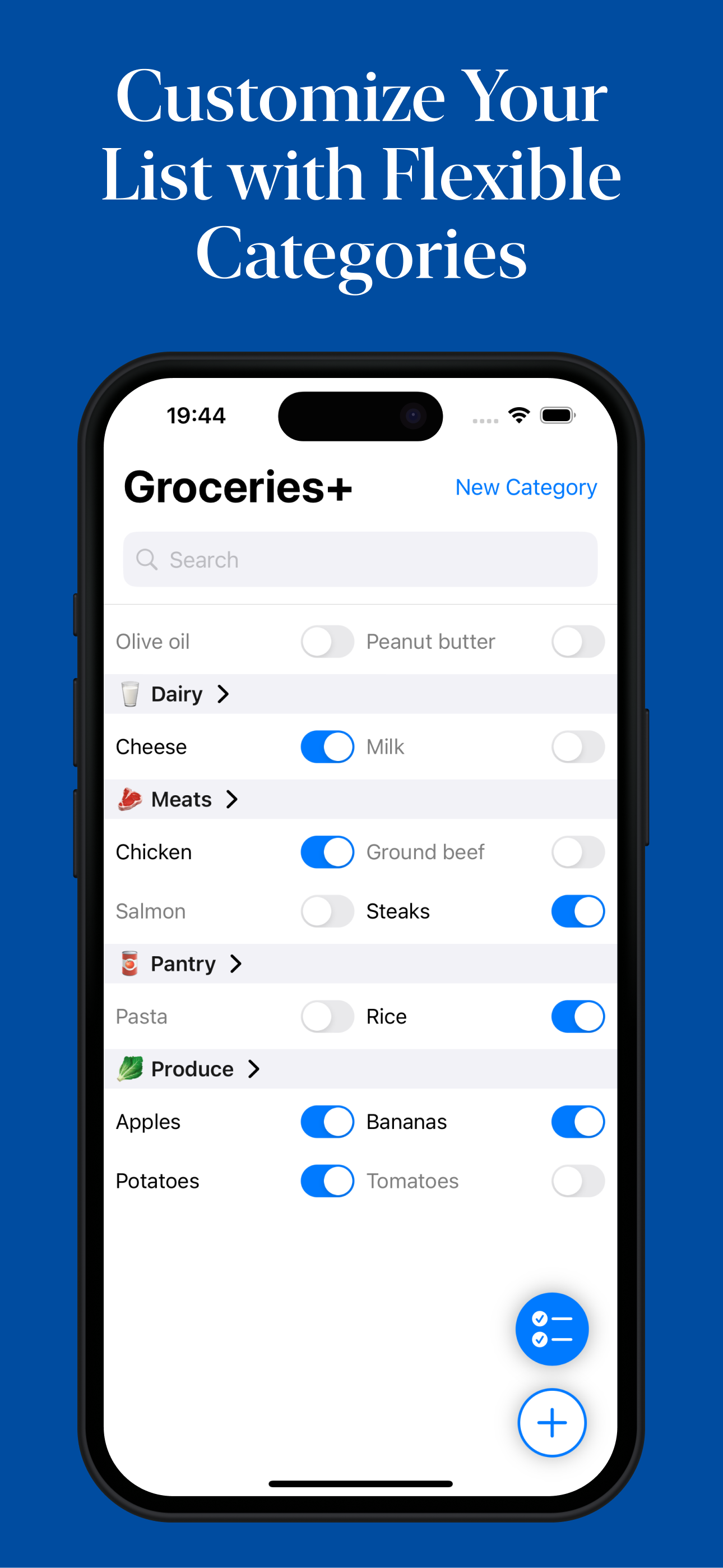 Comestibles: lista de compras media 2