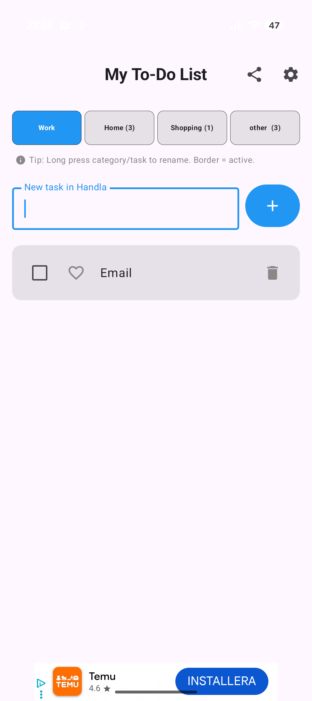 Easy To Do List - Main product screenshot demonstrating key features and user interface