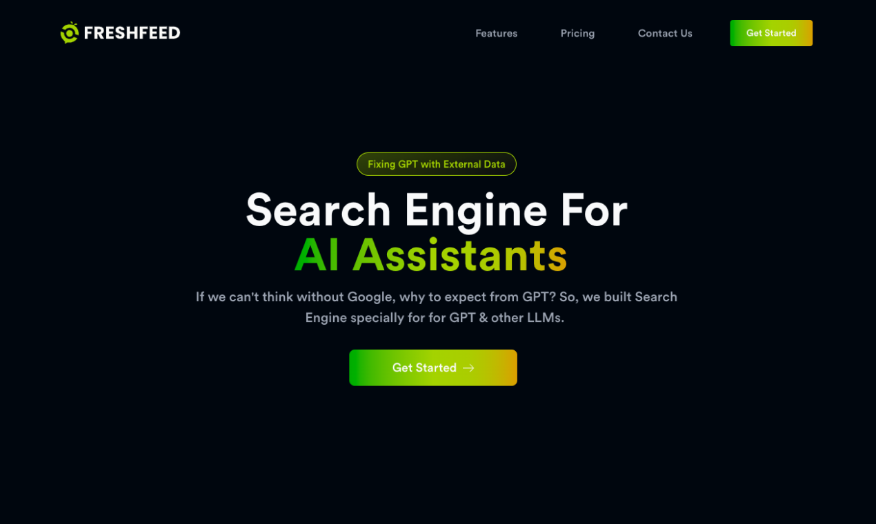 startuptile FreshFeed-Search engine for GPT & AI assistants