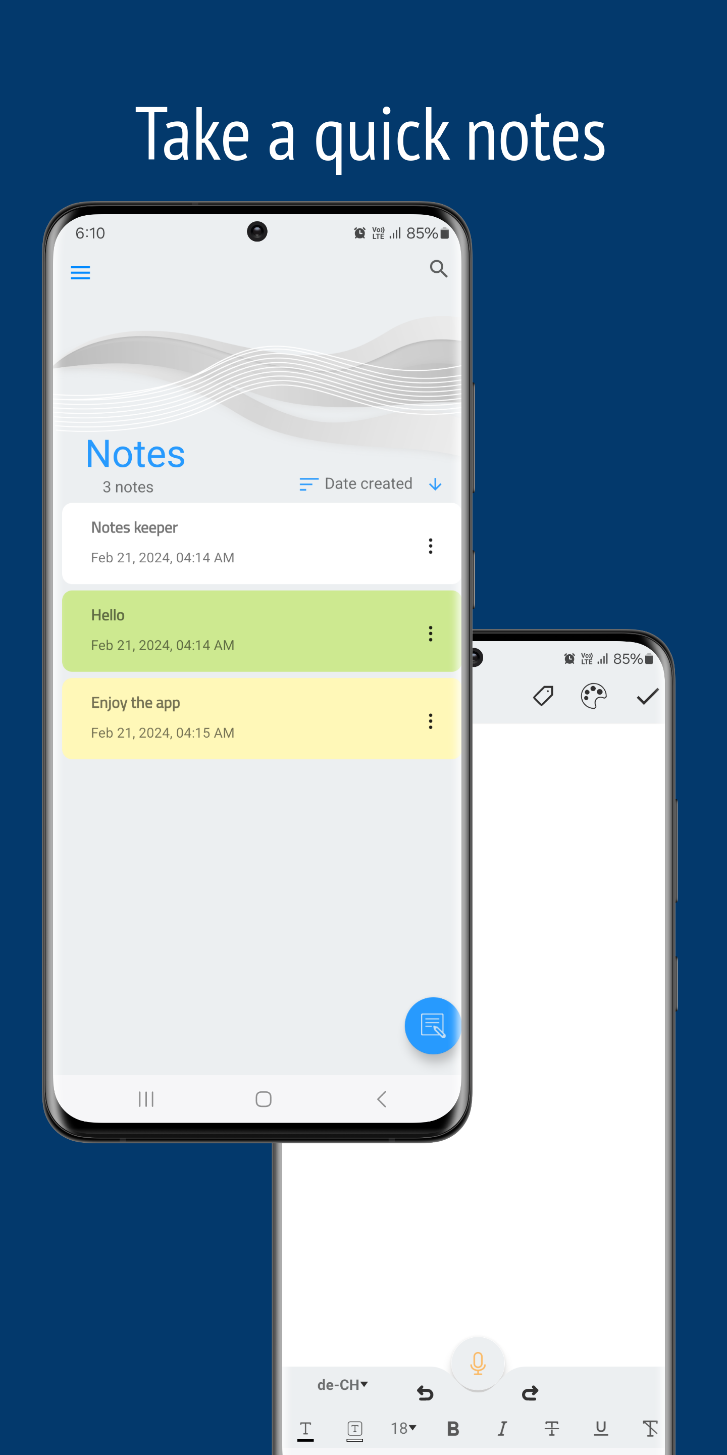 notes-keeper-speech-to-text - Android notepad app