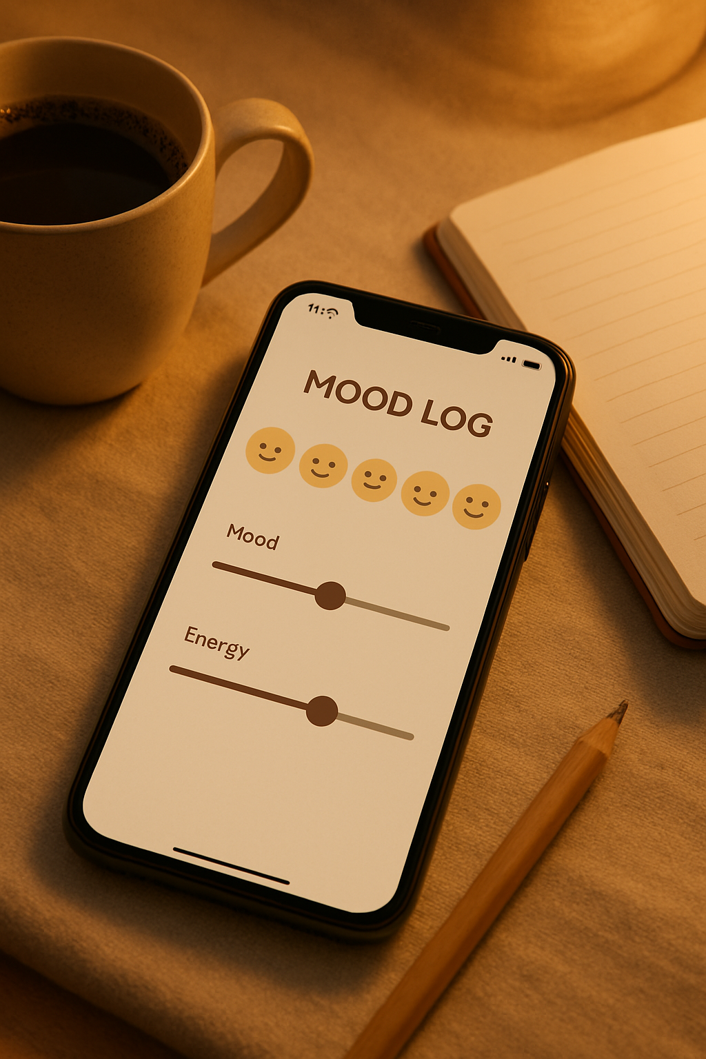 Media Mood & Tracker Tenaga - Teman kesejahteraan harian 1