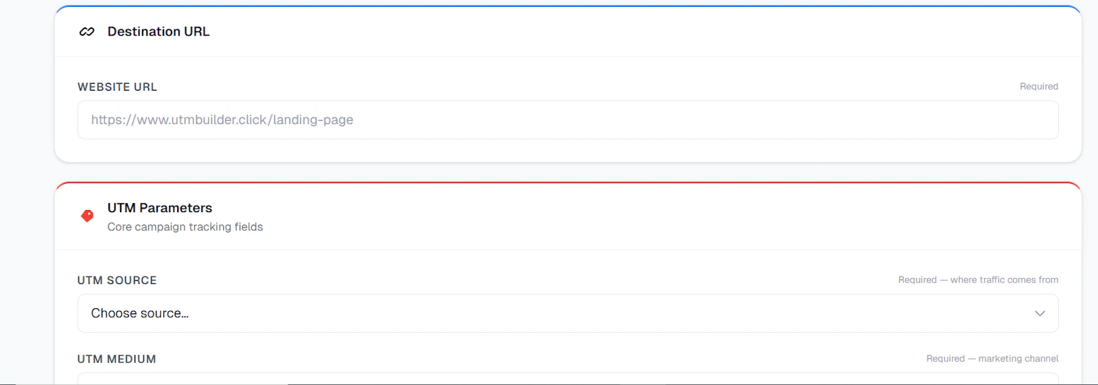 Create UTM Links Fast screenshot 1