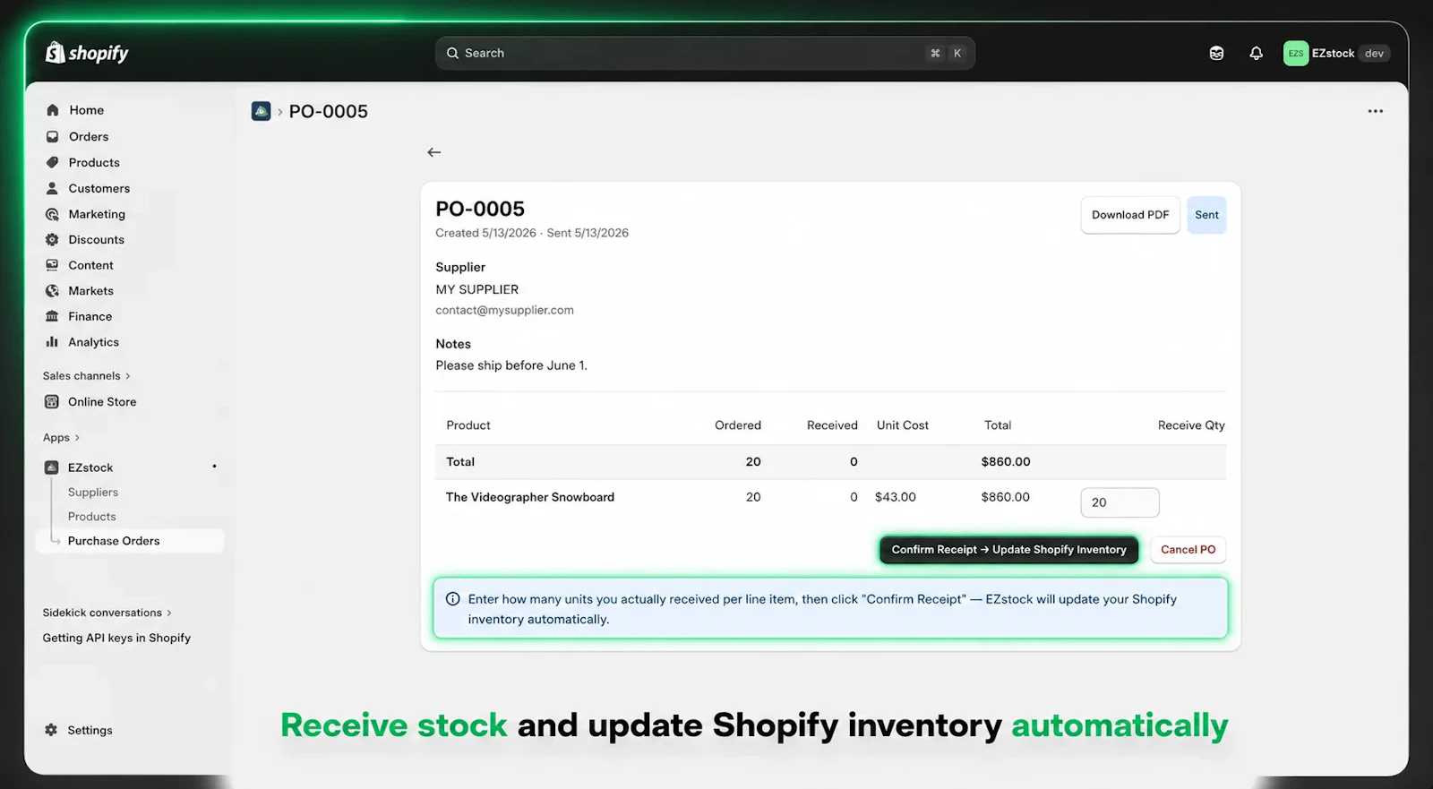 EZStock ‑ Inventory & Purchase Orders screenshot 8