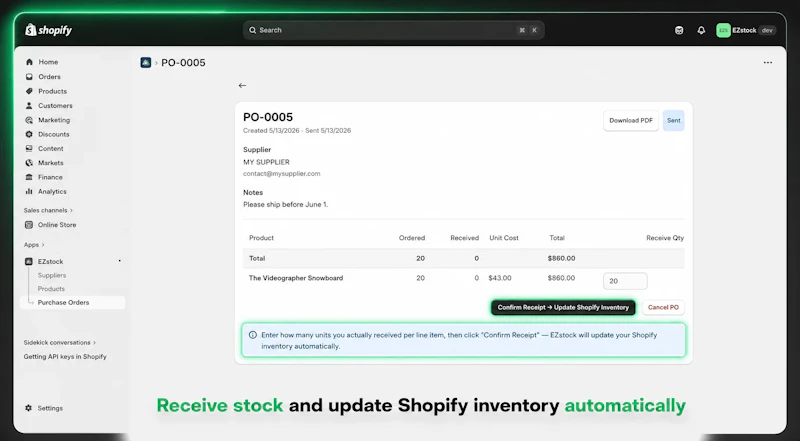 EZStock ‑ Inventory & Purchase Orders screenshot 8