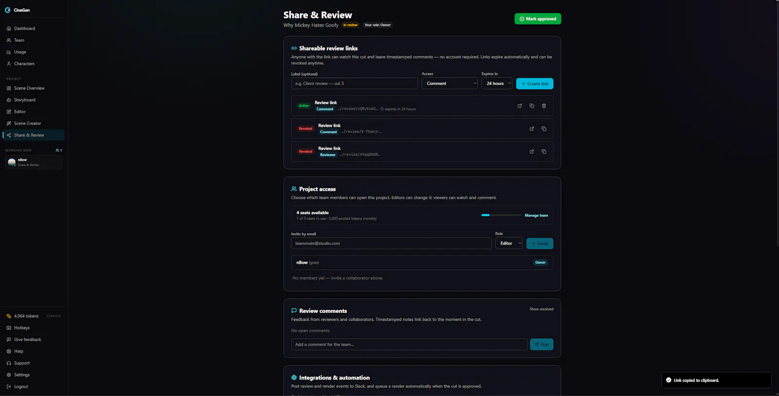 CineGen Beta Launch screenshot 6