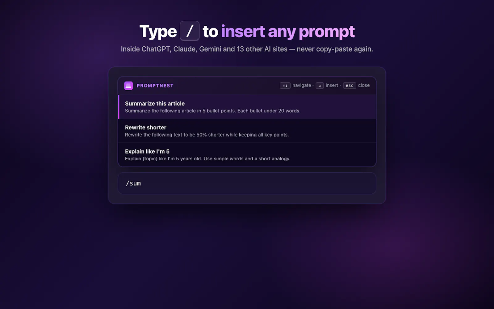 Promptnest screenshot 1