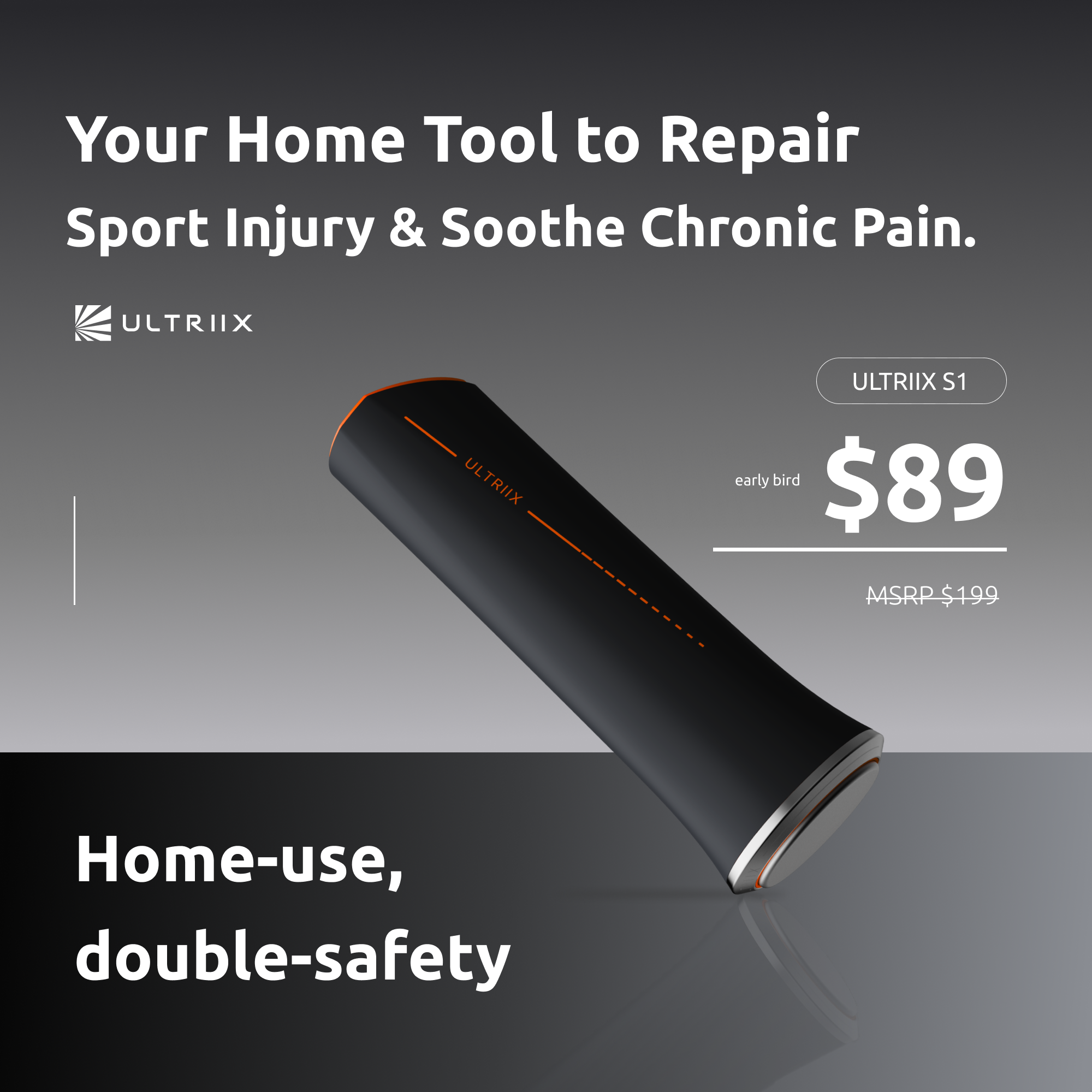 ULTRIIX S1: Repair Injuries Relieve Pain - Product Hunt launch logo and brand identity