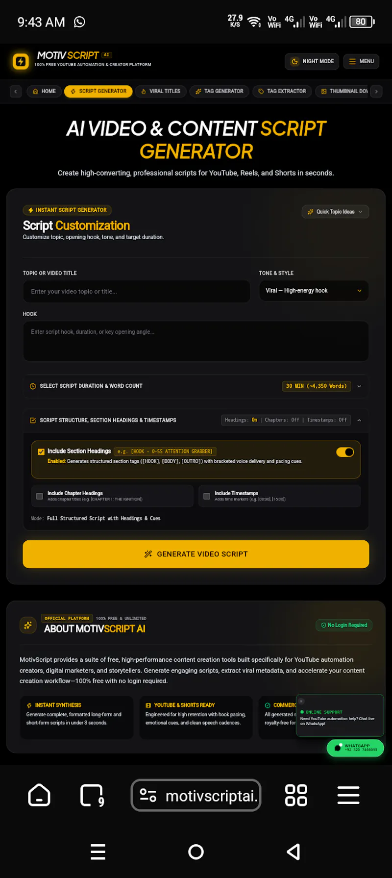 MotivScript AI screenshot 3