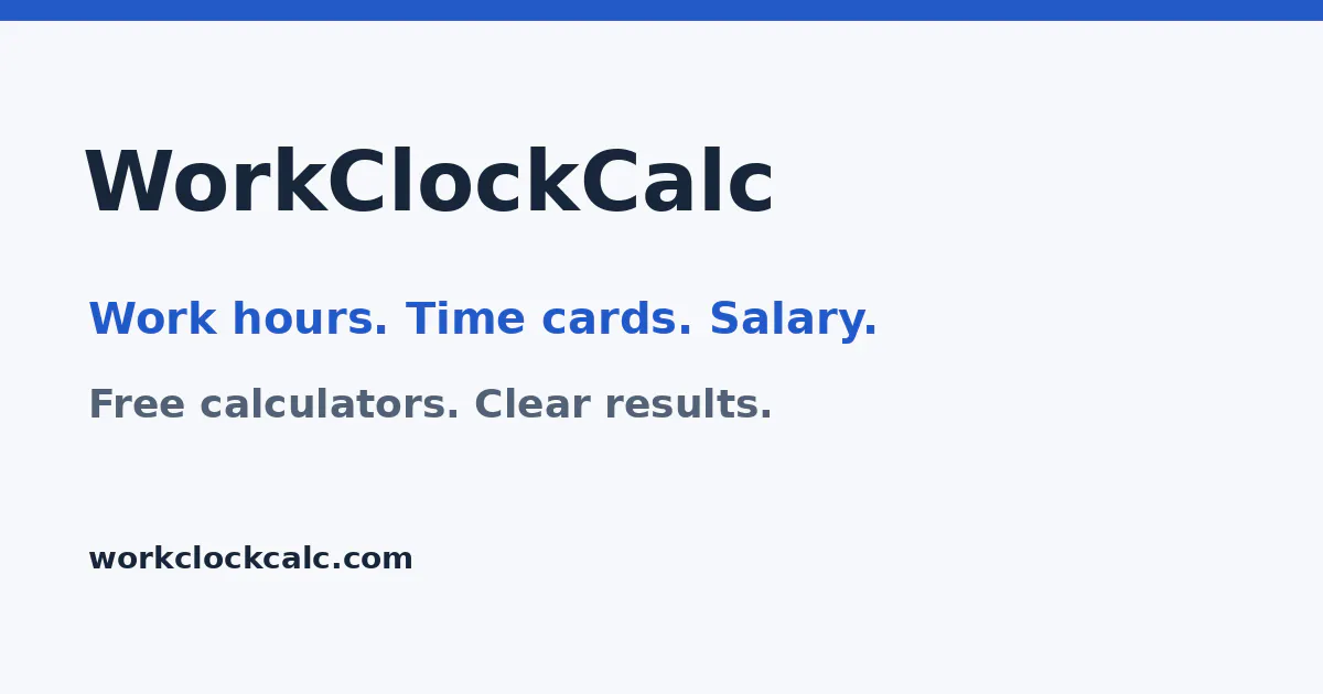 WorkClockCalc gallery image
