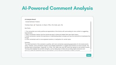 YouTube Comment Finder And AI Analysis gallery image