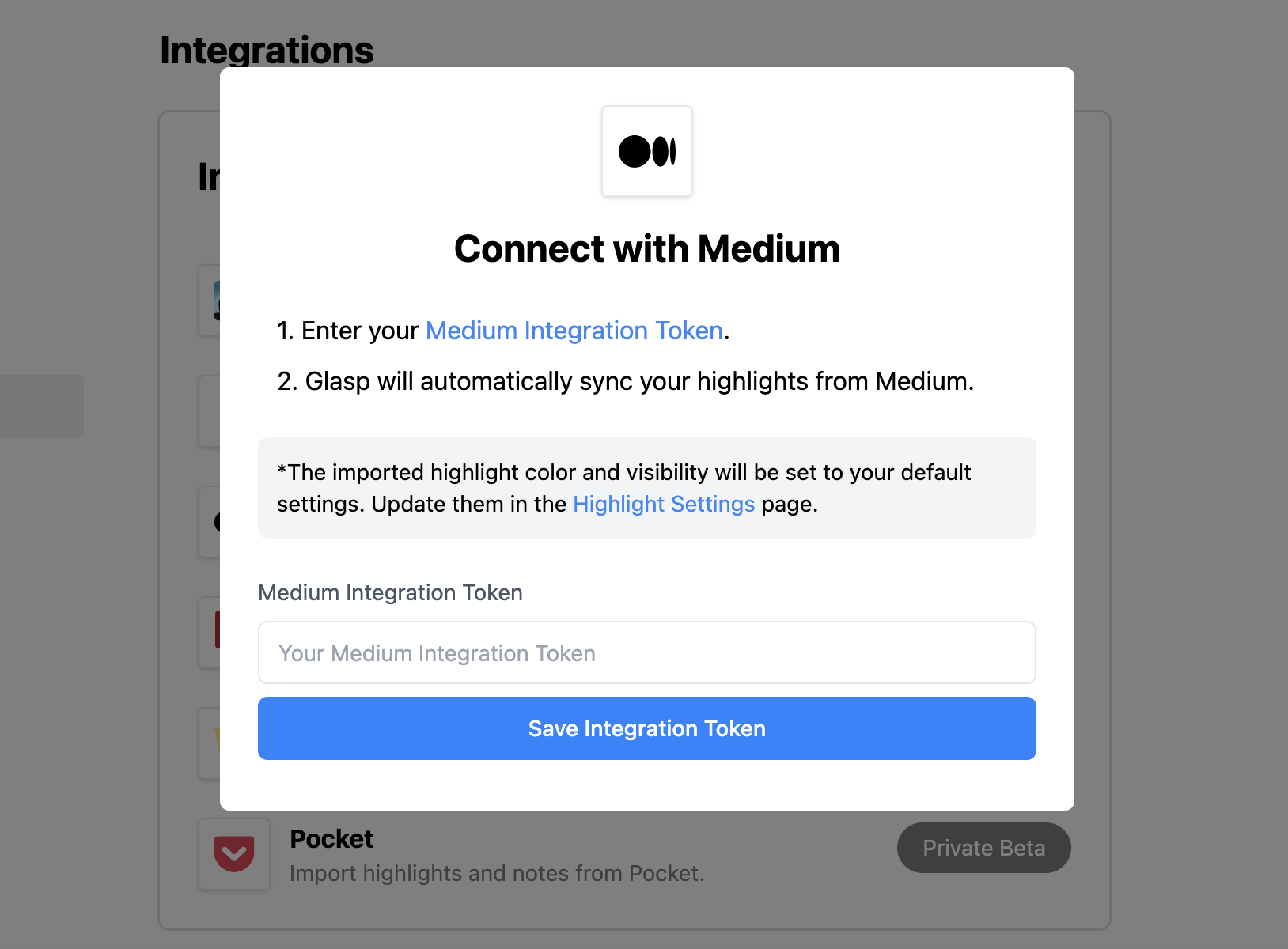 Glasp: Sync -hoogtepunten van medium media 3