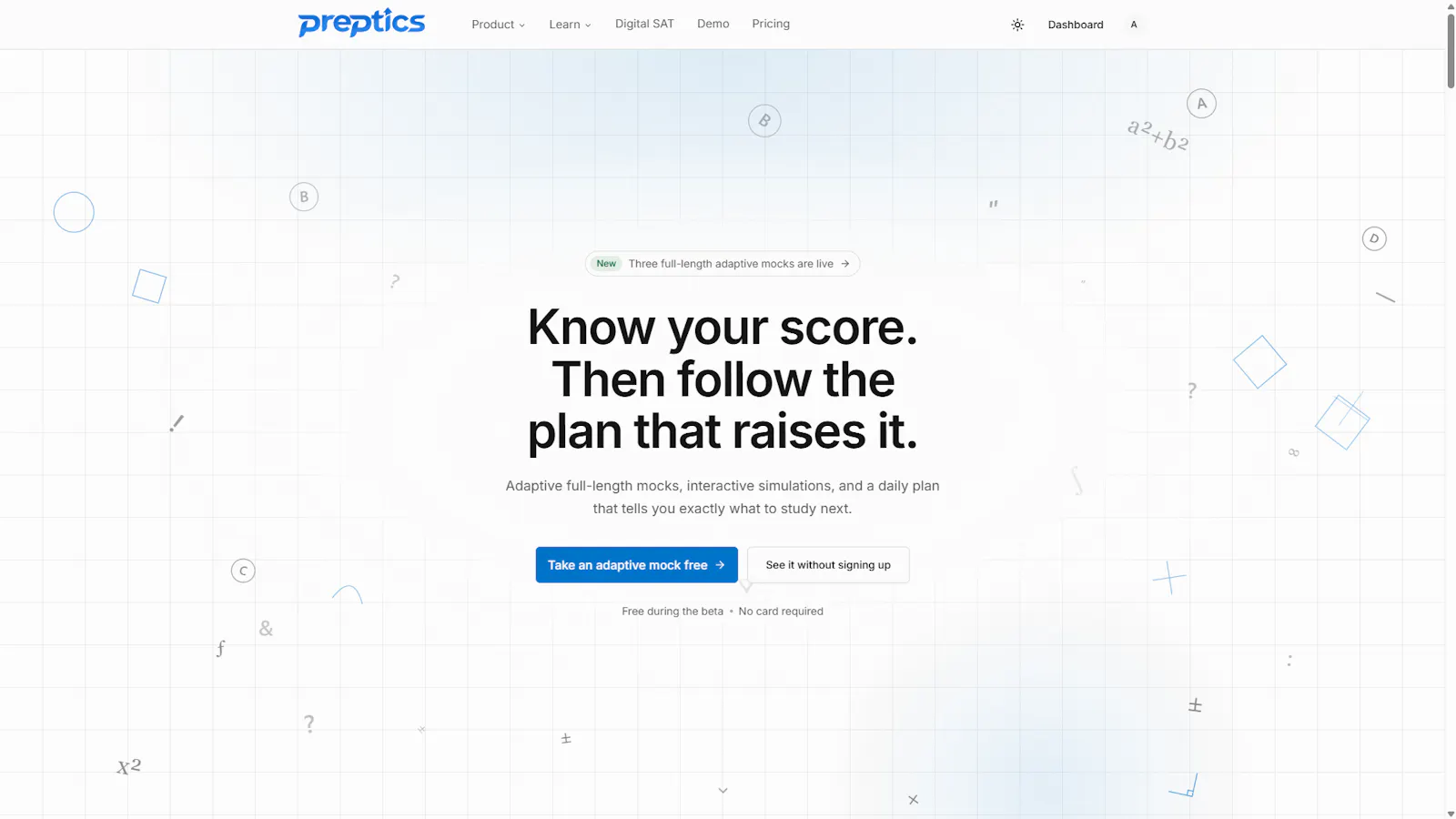Preptics beta launch screenshot 2