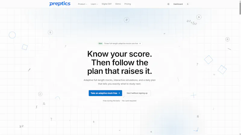 Preptics beta launch screenshot 2