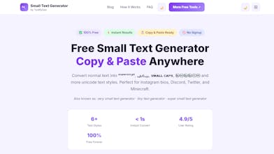 Small Text Generator by ToolifyGen gallery image