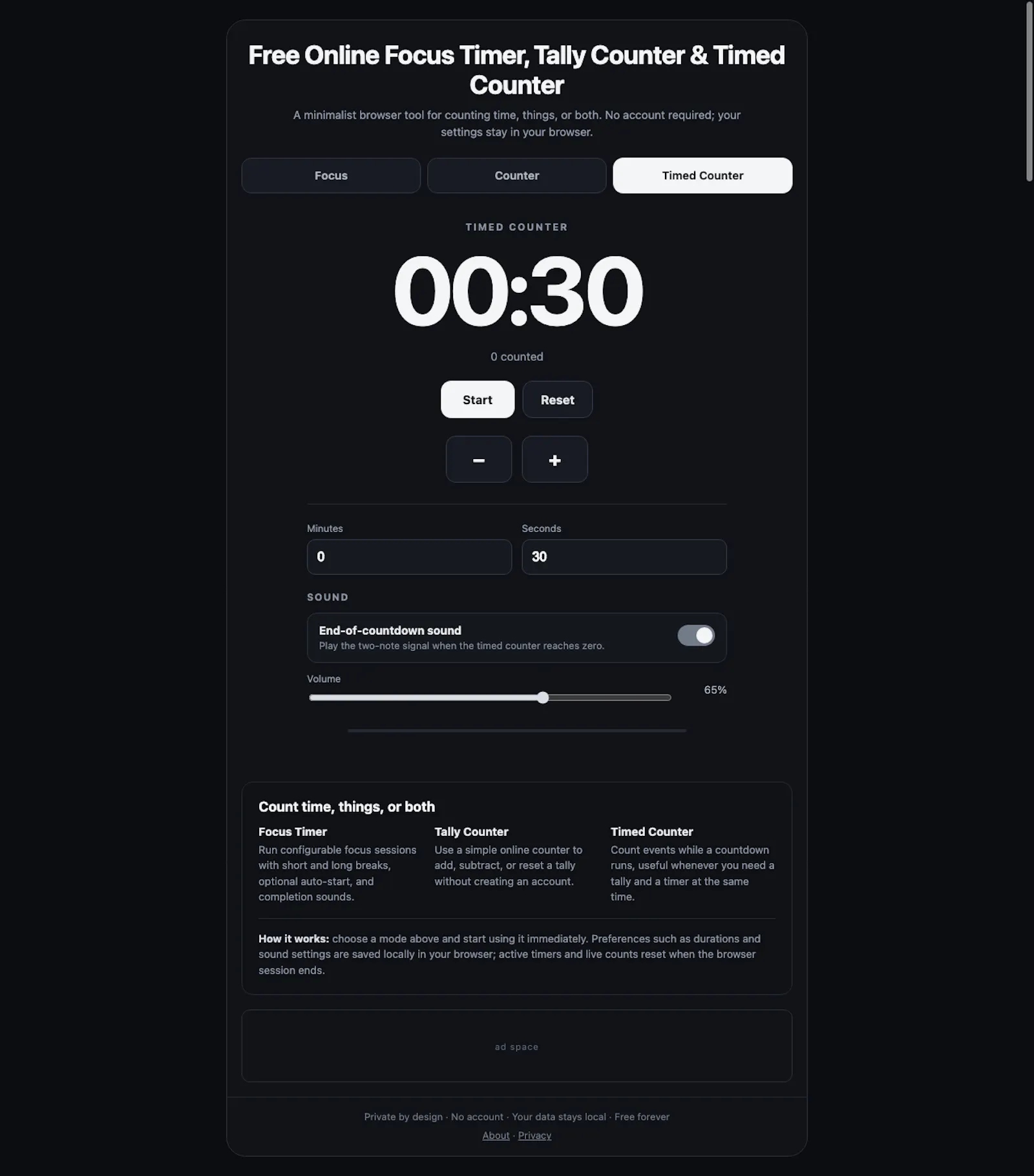 Minimal Time + Count screenshot 3