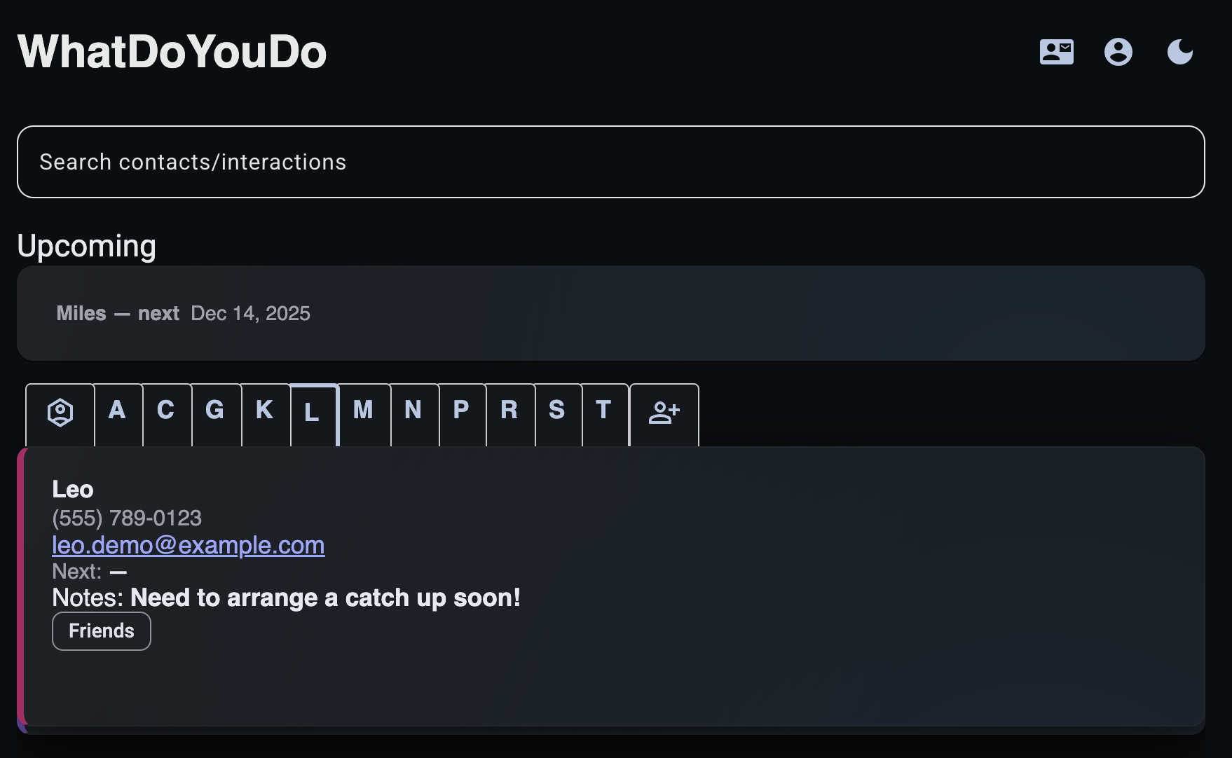 WhatDoYouDo - Screenshot 2 showing product features and functionality