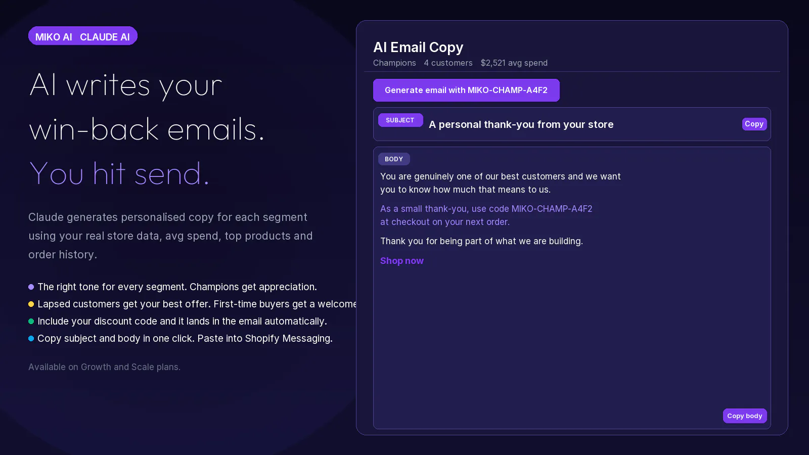 Miko AI - Shopify App screenshot 4