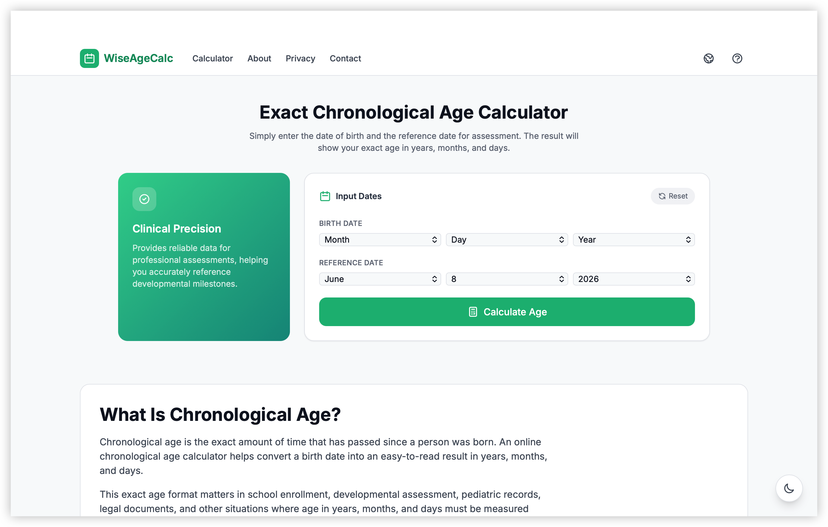 Chronological Age Calculator Online gallery image