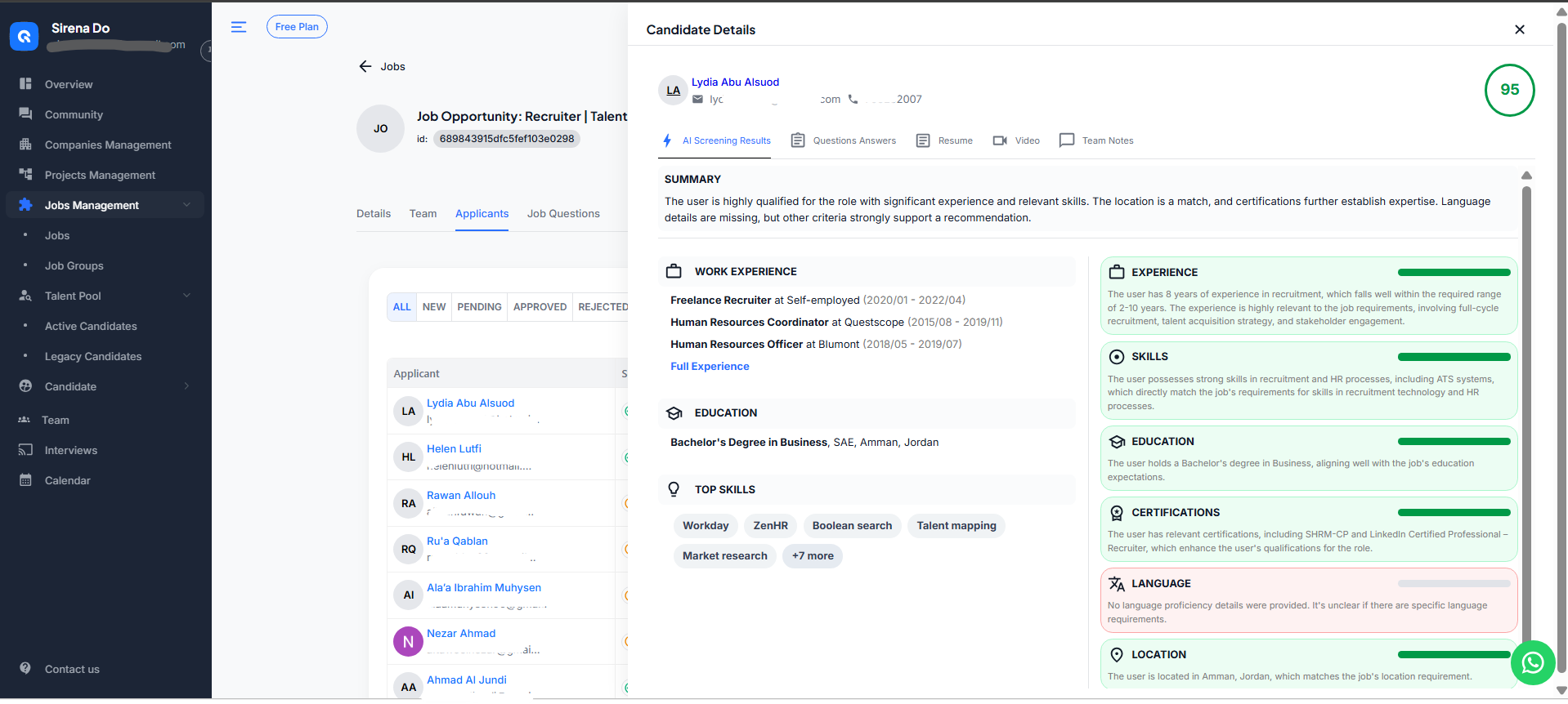 Qualified crew - Screenshot 2 showing product features and functionality