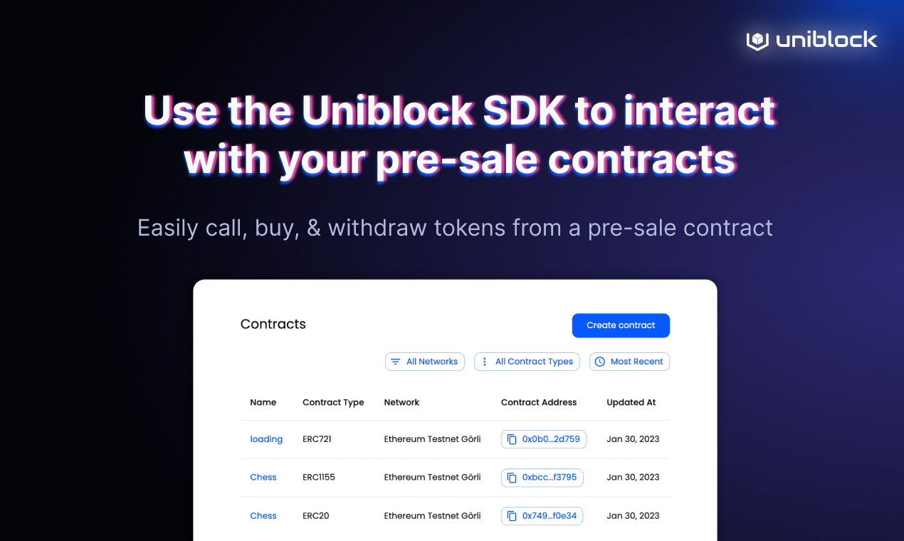 Uniblock SDK - 몇 줄의 코드로 확장 가능한 DAPP을 구축하십시오. 미디어 3