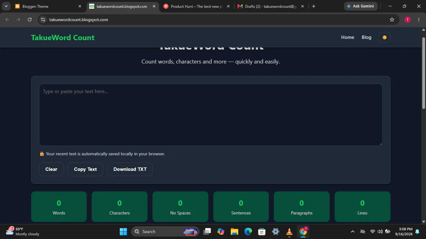 Free Word Counter Tool gallery image