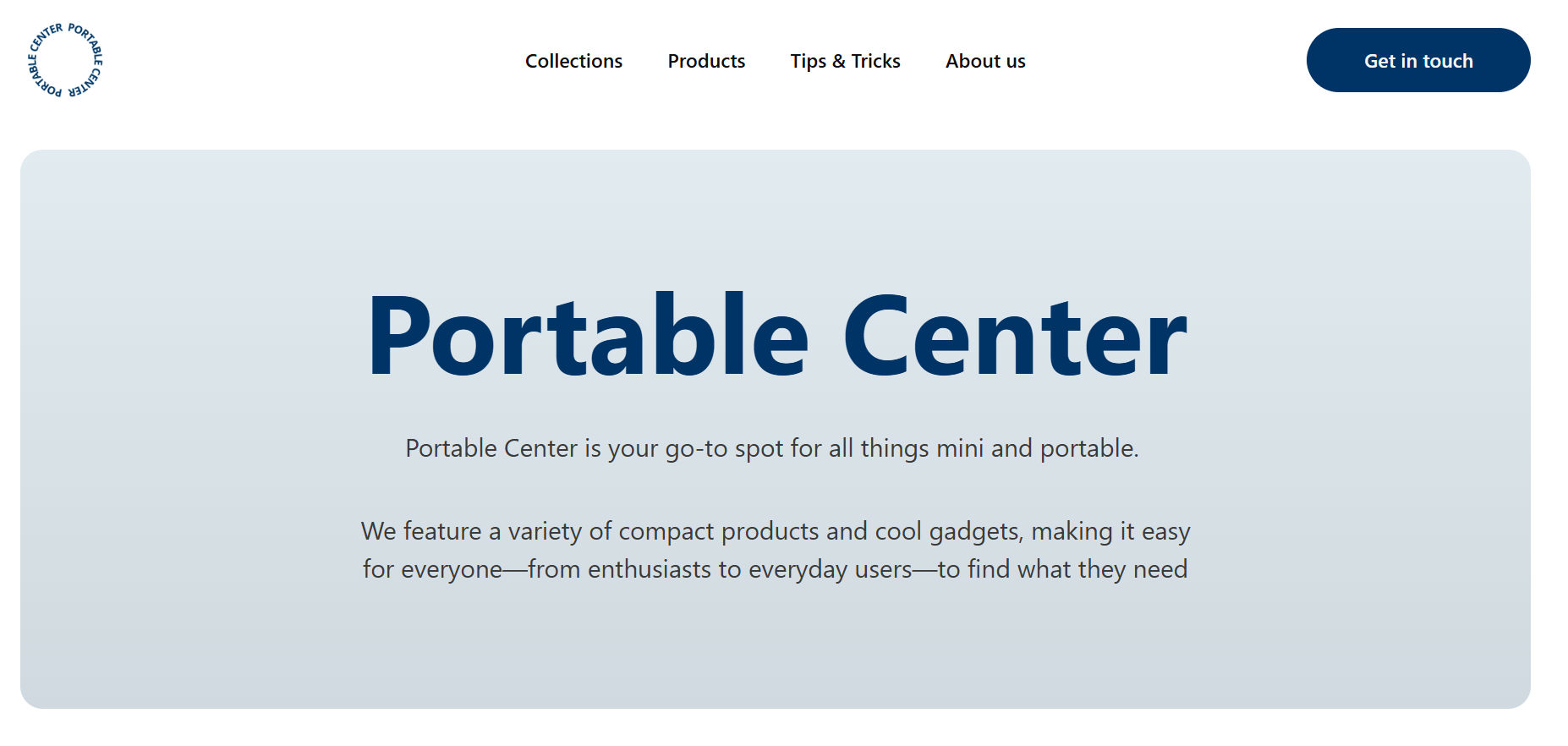 Portable Center media 1