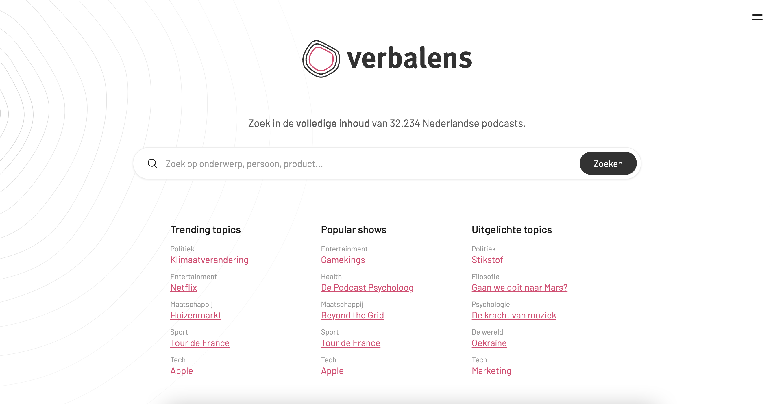 Verbalens - 팟 캐스트를위한 최초의 스마트 디스커버리 및 검색 플랫폼. 미디어 2