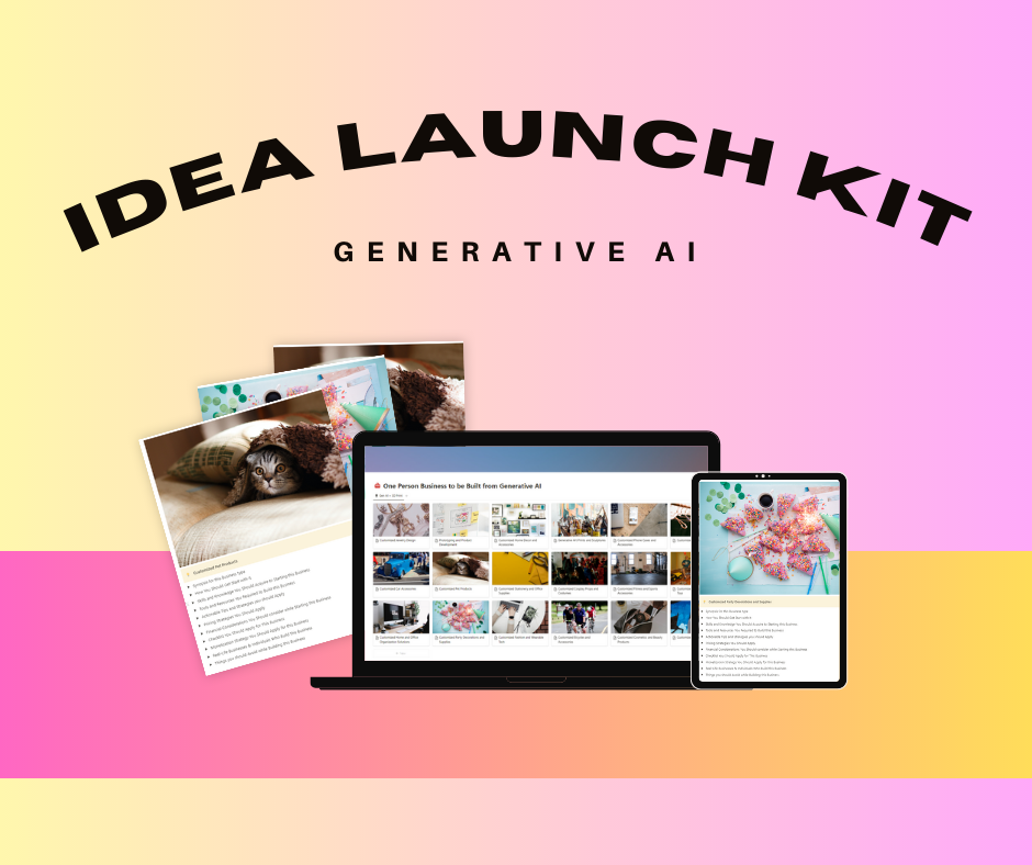 Kit de lanzamiento de ideas - AI generativo media 1