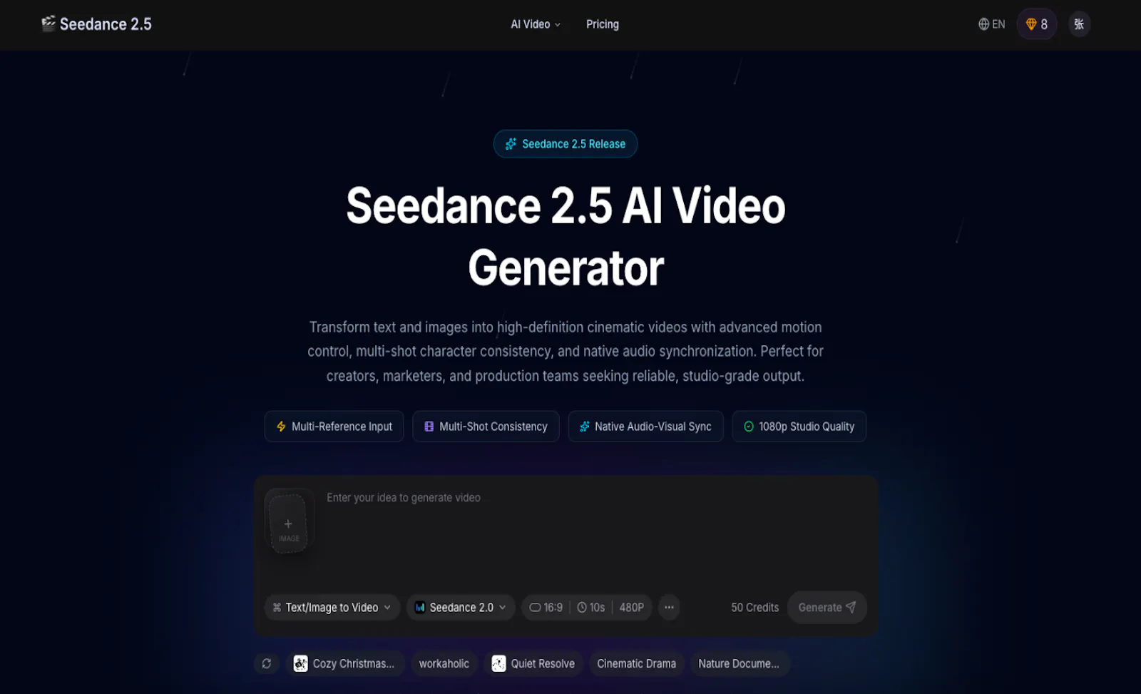 Seedance 2.5 screenshot 1