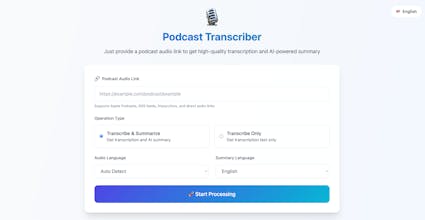 AI Podcast Transcriber (Open Source) gallery image