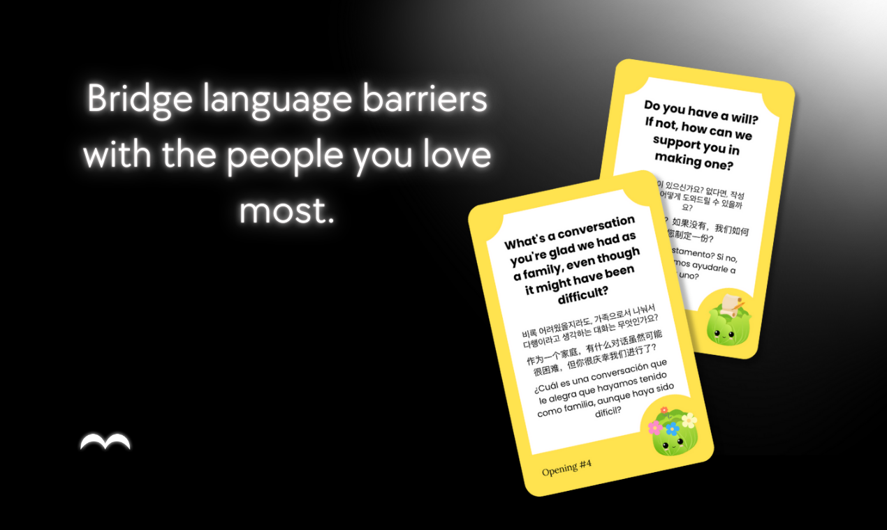 LettuceTalk - AI caregiving conversation cards for bilingual families media 5