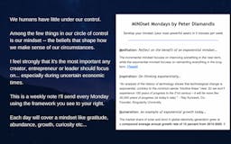MINDset Mondays by Peter Diamandis media 3