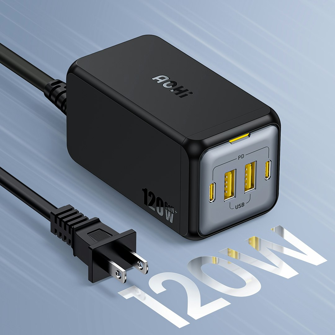 AOHI 120W Desktop Ladegerät 4 Dual-Port