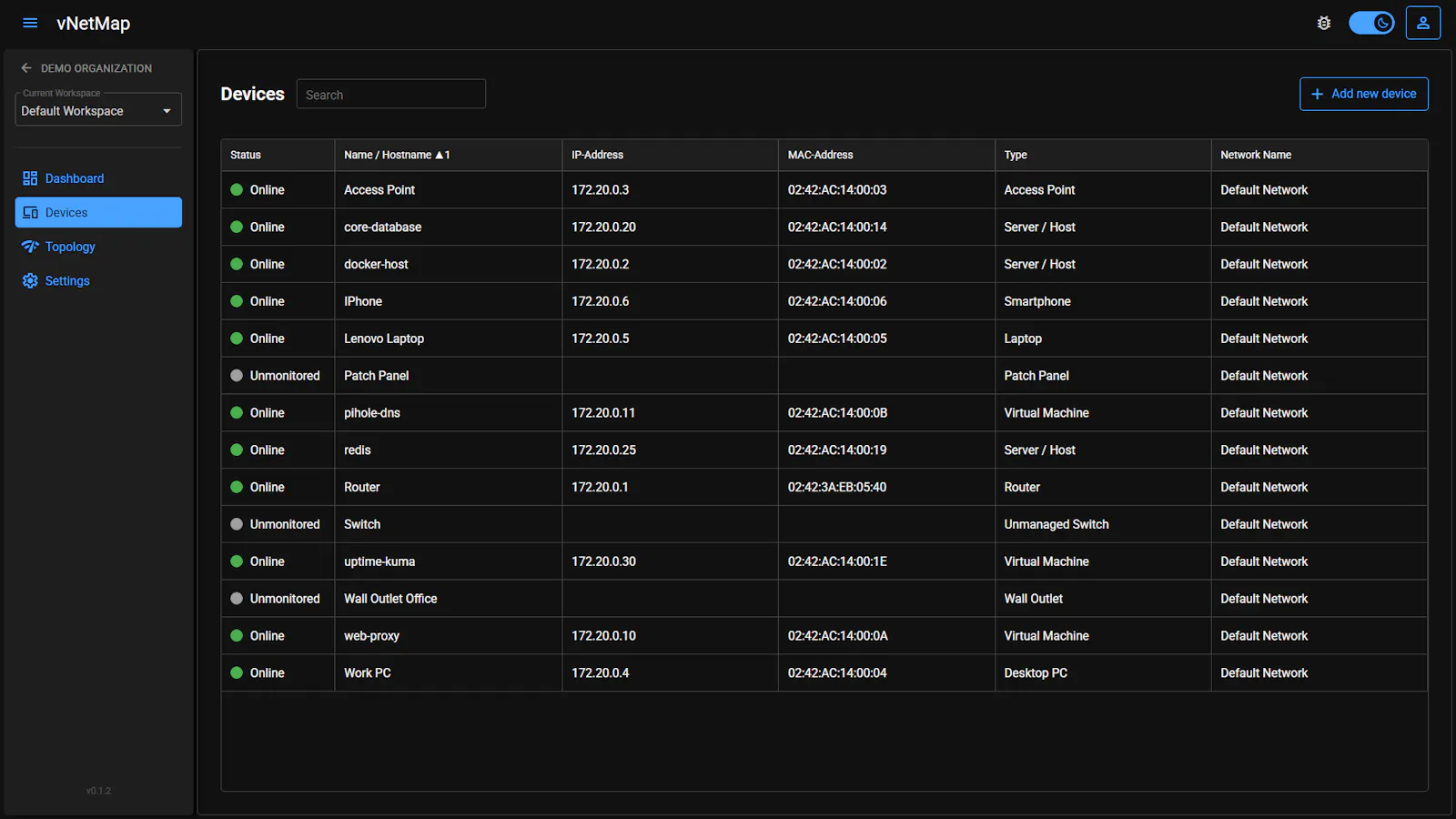 vNetMap screenshot 2
