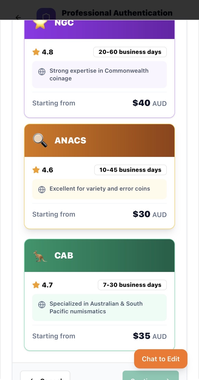 Aussie numismatics screenshot 6