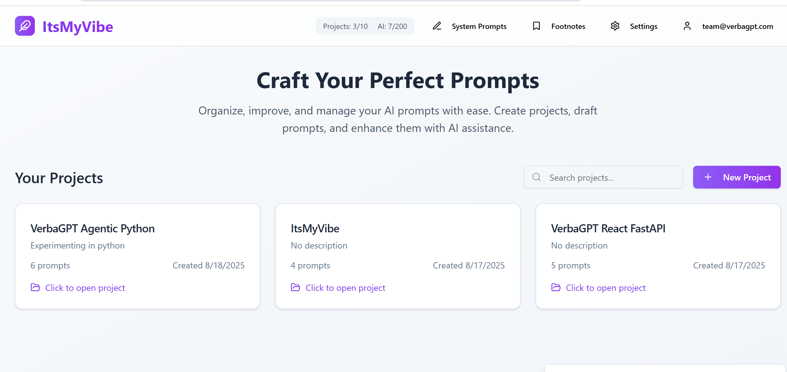 ItsMyVibe - Built a little app to stop losing my prompts (and my vibe)! media 2