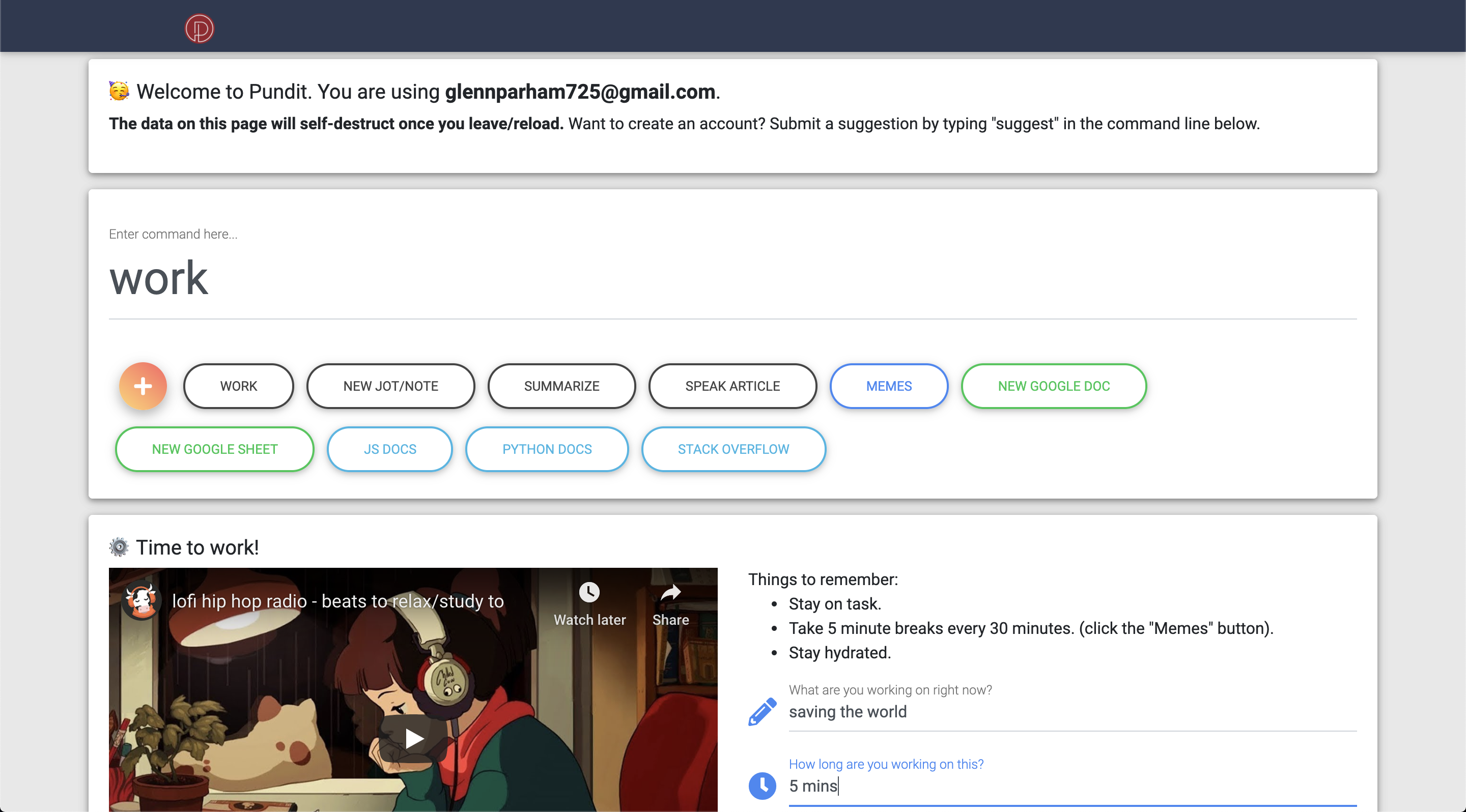 Pundit – Productivity Command Line gallery image