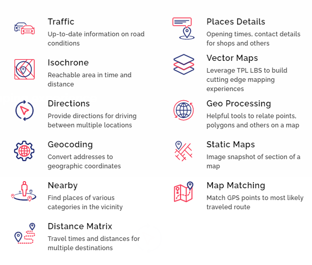 TPL Maps Location Based Services APIs gallery image